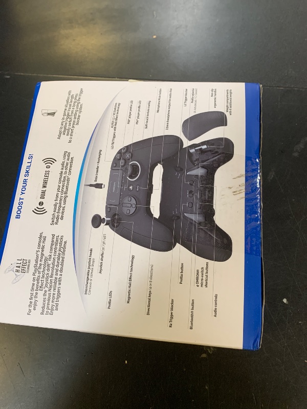 Photo 1 of NACON Revolution 5 Pro Officially Licensed PlayStation Wireless Gaming Controller for PS5 / PS4 / PC - Hall Effect, Trigger Stops, Mappable Buttons, Bluetooth Audio - Triple Black