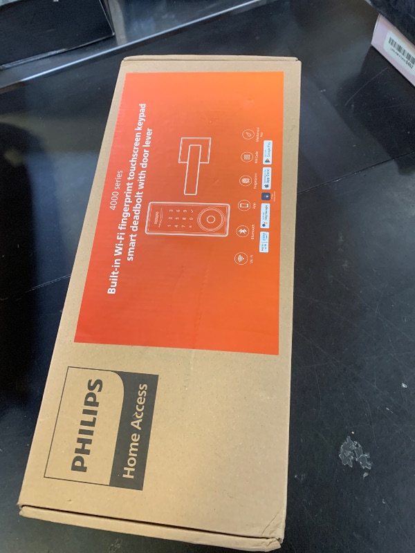 Photo 1 of Philips Wi-Fi Smart Lock with Handles, WiFi Keyless Entry Front Door Lock Set, Keypad Deadbolt with Handle App Fingerprint Code Unlocking, Auto Locking, Built-in WiFi, Remote Control & Voice Unlock