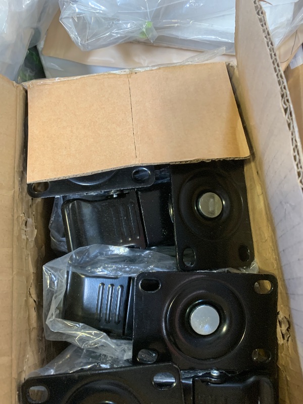 Photo 1 of 6 Inch Caster Wheels, Casters Set of 4, Heavy Duty Casters with Brake 3000 Lbs,Swivel Caster Wheels with Top Plate, Industrial Caster Wheels for Workbench, Cart, Furniture