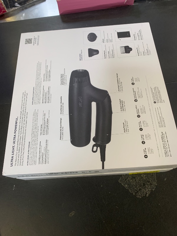Photo 1 of Neuro by Paul Mitchell Dry+ Folding Professional Hair Dryer with Storage Bag, Lightweight + Portable, Black