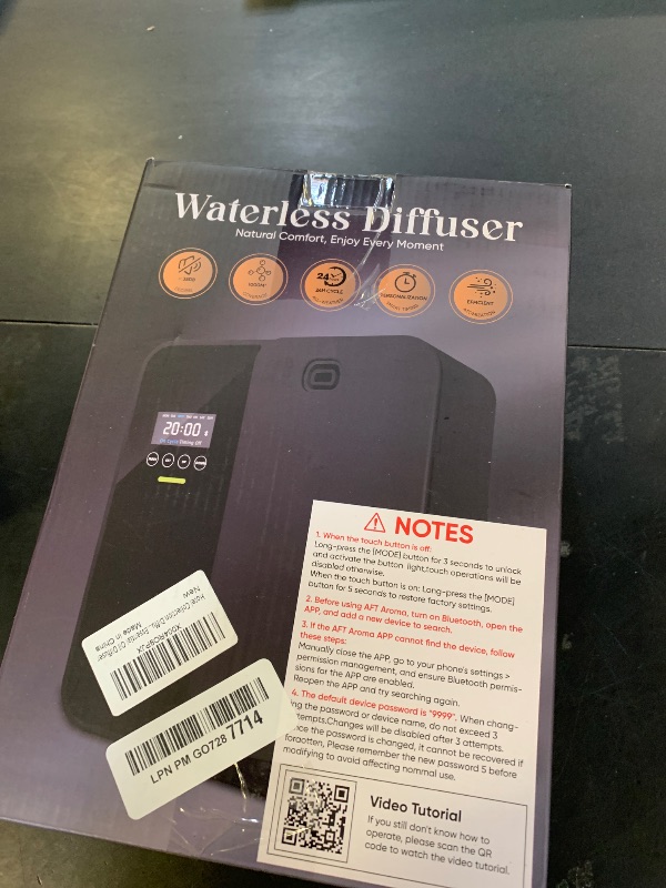 Photo 1 of Waterless Essential Oil Diffuser?Hotel Scent Diffuser?500ml Large Capacity?5000sq.ft.?Waterless Diffuser for Home & Hotel Use?Black