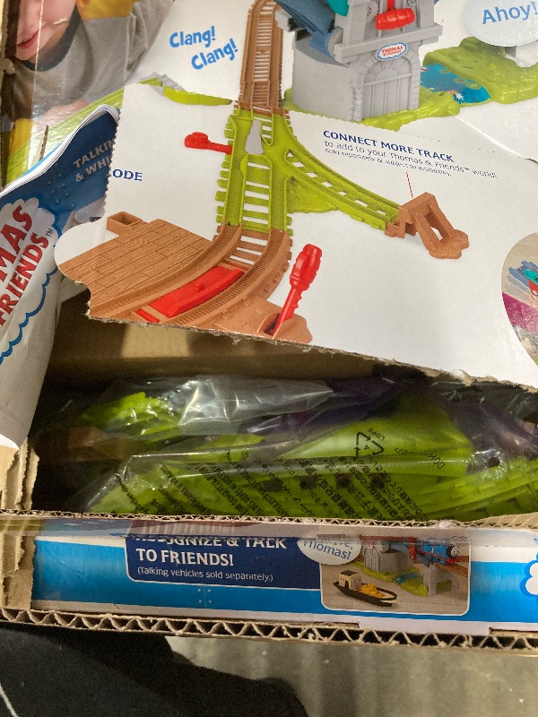 Photo 1 of ?Thomas & Friends Toy Train Set Talking Bulstrode & Which-Way Bridge Track Playset with Sounds & Percy Engine for Kids Ages 3+ Years