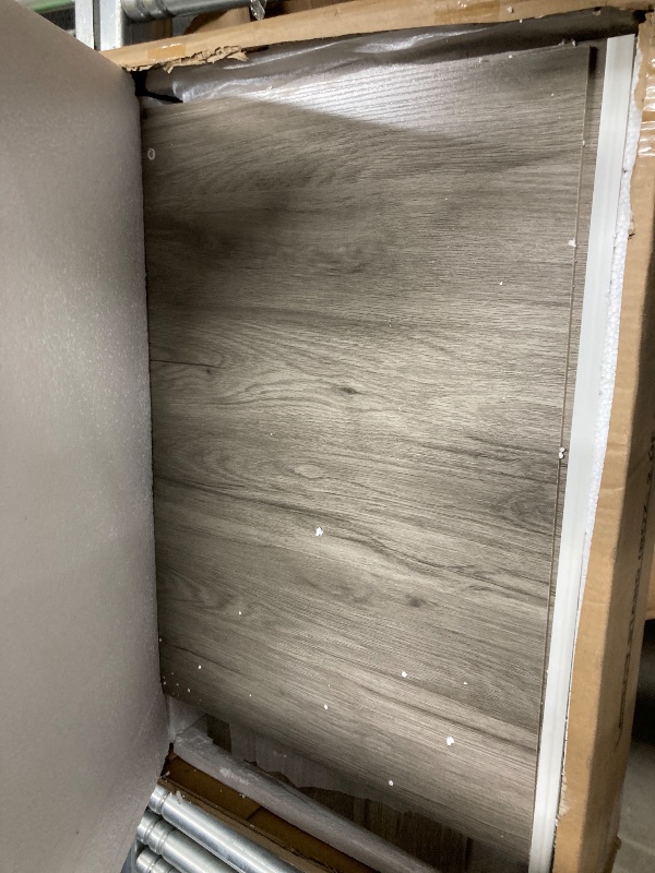 Photo 1 of ***BOX 2 OF 2 ONLY*HALF THE PIECES ARE NOT INCLUDED***Furrnook TV Stand Sliding Barn Door Modern&Farmhouse Wood Entertainment Center, Storage Cabinet Table Living Room with Adjustable Shelves for TVs Up to 65" (Gray, Farmhouse with Open Shelf)***BOX 2 OF 