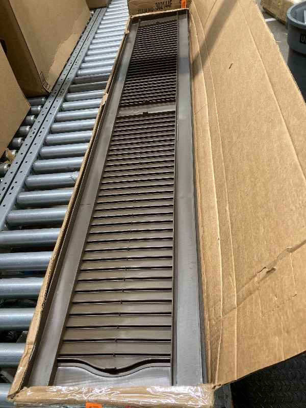 Photo 1 of 12 in. W x 72 in. H Builders Edge, Standard Cathedral Top Center Mullion, Open Louver Shutters, Includes Matching Installation Spikes (Per Pair), 385 - French Roast