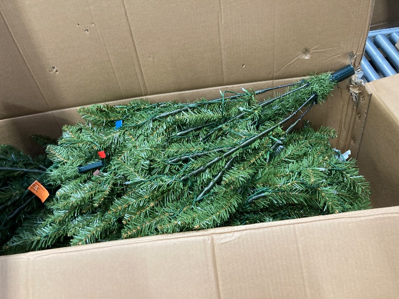 Photo 1 of ***LIGHTS DO NOT WORK***National Tree Company 7.5 ft Pre-Lit Dunhill Fir Artificial Christmas Tree, 700 LED Lights, 2,514 Tips, Foot Pedal, 10 Light Functions, Includes Stand, Green***LIGHTS DO NOT WORK***