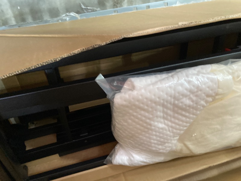 Photo 1 of Amazon Basics Smart Box Spring Bed Base, 9-Inch Height Mattress Foundation, Tool-Free Easy Assembly, Queen, 79"L x 59.5"W x 9"H, White