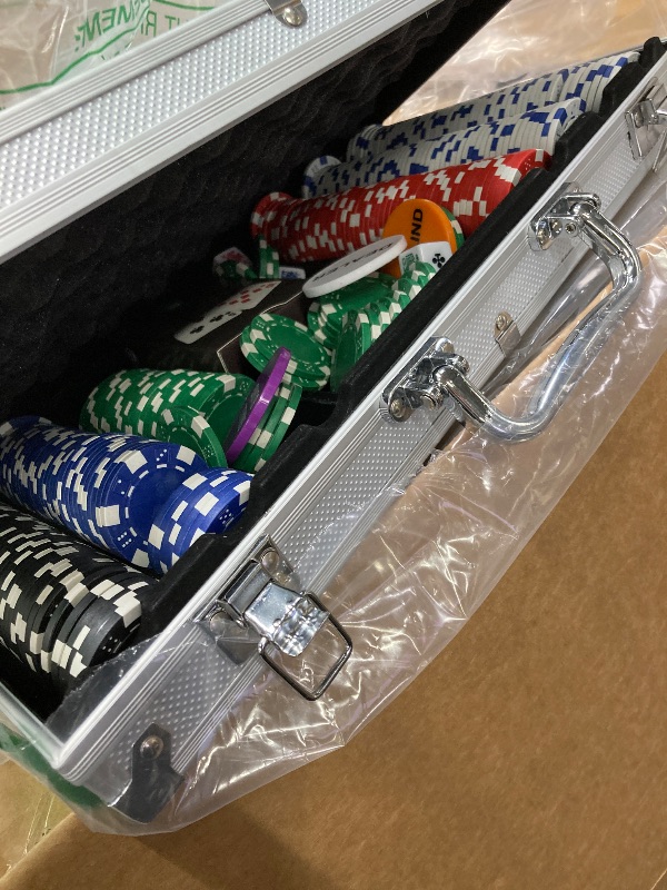 Photo 1 of ***(MISSING PARTS -SELLING AS IS)***Spin Master Games, Cardinal Classics, 300-Piece Poker Set with Aluminum Carrying Case & Professional Weight Chips & Poker Dice, for Ages 8+    ***(MISSING PARTS -SELLING AS IS)***