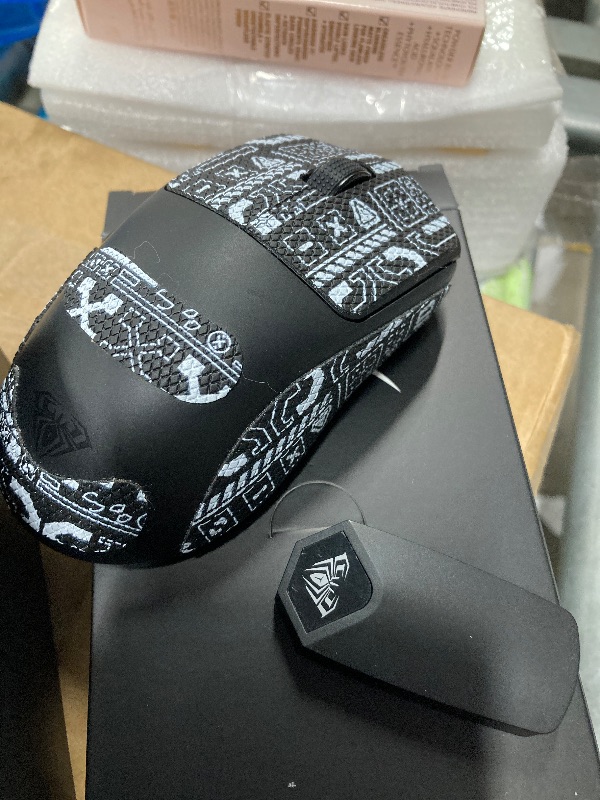 Photo 1 of **HAS GRIP TAPE ON IT -SEE PIC***AULA SC800 Wireless Gaming Mouse, Adjustable 26000 DPI, 37g Ultra-Lightweight Mouse, PAW3395 Sensor, 8KHz Polling Rate, Programmable Buttons, Tri-Mode BT5.0/2.4G/USB-C Rechargeable Mouse Gamer(Black)