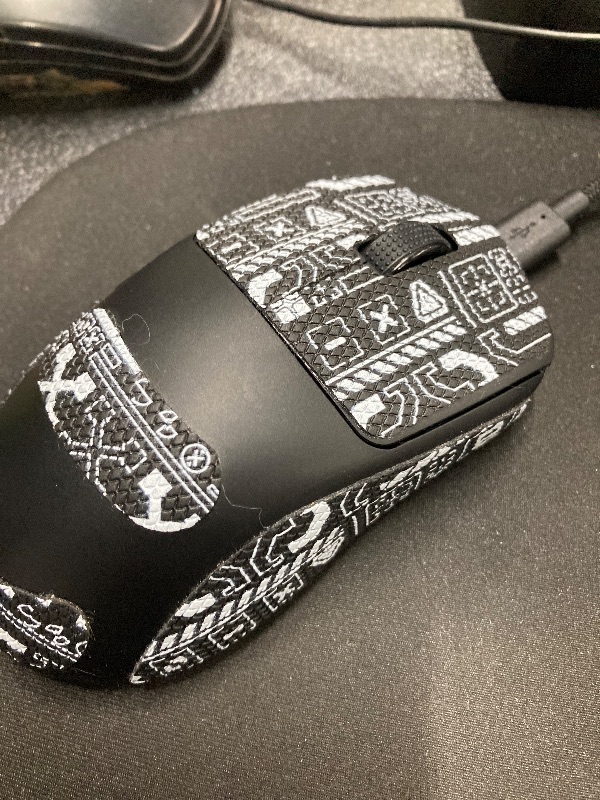 Photo 1 of **HAS GRIP TAPE ON IT -SEE PIC***AULA SC800 Wireless Gaming Mouse, Adjustable 26000 DPI, 37g Ultra-Lightweight Mouse, PAW3395 Sensor, 8KHz Polling Rate, Programmable Buttons, Tri-Mode BT5.0/2.4G/USB-C Rechargeable Mouse Gamer(Black)