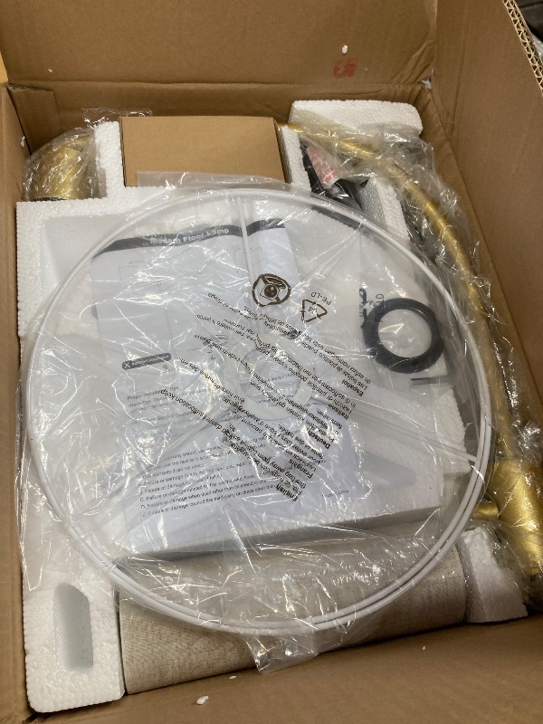 Photo 1 of ?Upgraded? Dimmable Gold Floor Lamp, 1200 Lumens LED Bulb Included, Arc Floor Lamps for Living Room Modern Standing Lamp with Marble Base, Tall Lamp for Living Room Bedroom Office Reading Room Nursery