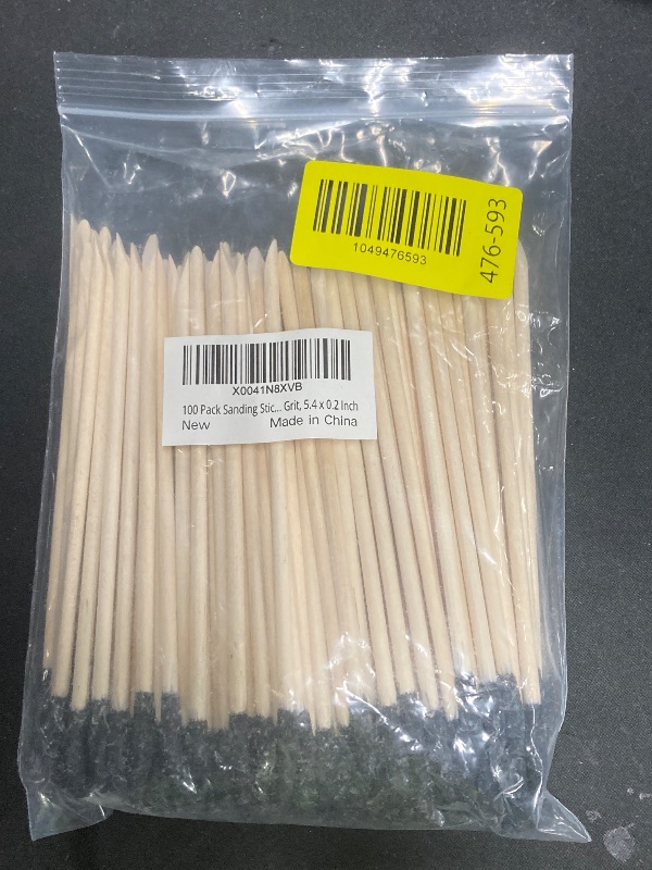 Photo 1 of 100 Pack Sanding Sticks, Matchsticks Sanding Sticks for Plastic Models, Fine Detailing Sanding Tools for Tight Spaces Wood, 280 Grit, 5.4 x 0.2 Inch