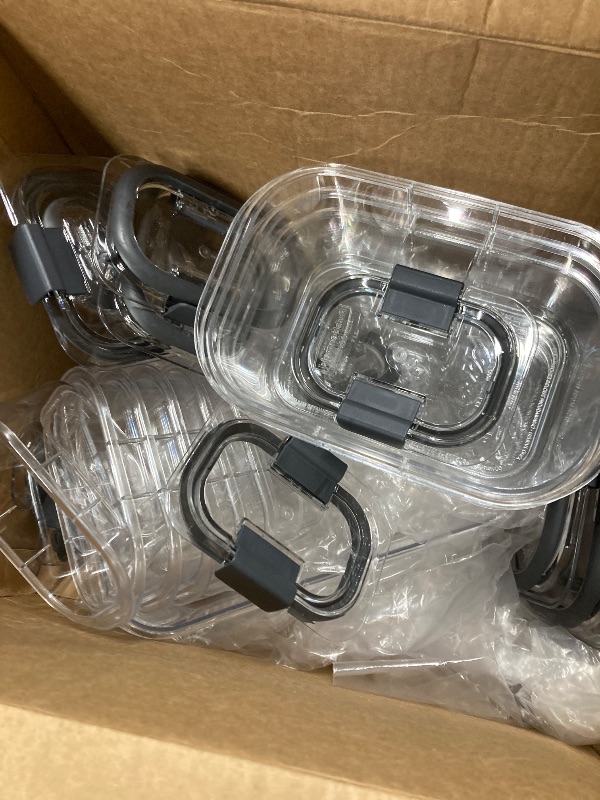 Photo 1 of ***(MISSING PARTS -SELLING AS IS)*** Rubbermaid Brilliance BPA Free 44-Piece Food Storage Containers Set Airtight Leak-Proof with Lids for Meal Prep Lunch and Leftovers