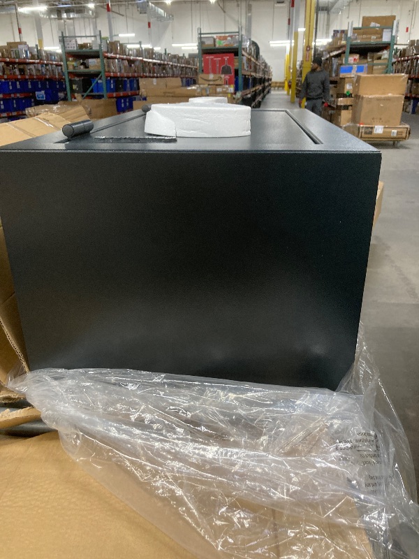 Photo 1 of ***(MISSING KEY -SELLING AS IS)*** SentrySafe Fireproof and Waterproof XX-Large Steel Floor Safe with Digital Keypad Lock, DOJ-Certified Large Gun Safe for Home, 4.71 Cubic Feet, 37.7 x 21.7 x 19.0 Inches, EF4738E  
***(SOME SCUFFS/SCRATCHES, BOX RIPPED/T