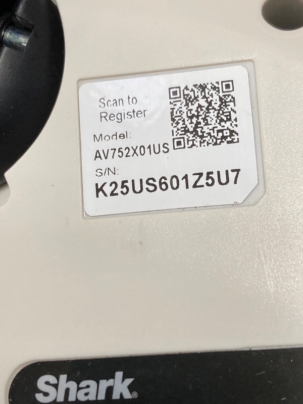 Photo 1 of **PARTS ONLY***Shark AV752 ION Robot Vacuum, Tri-Brush System, Wifi Connected, 120 Min Runtime, Works with Alexa, Multi Surface Cleaning, White