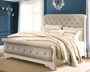 View 5 of *** HEADBOARD ONLY -SELLING AS IS*** 
Liberty Furniture king uph sleigh headboard item # 520-Br22HU  ***(BOX RIPPED/TORN)