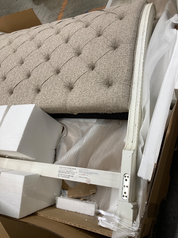 View 8 of *** HEADBOARD ONLY -SELLING AS IS*** 
Liberty Furniture king uph sleigh headboard item # 520-Br22HU  ***(BOX RIPPED/TORN)