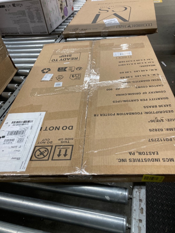 Photo 1 of **PLASTIC HAS CRACK--SEE PIC**MCS Foundation 24x36 Poster Frame Traditional Brass, Vertical & Horizontal Wall Hanging Large Picture Frame for Photos, Posters & Art Prints (1-Pack)