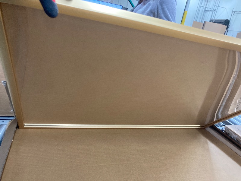 Photo 1 of **PLASTIC HAS CRACK--SEE PIC**MCS Foundation 24x36 Poster Frame Traditional Brass, Vertical & Horizontal Wall Hanging Large Picture Frame for Photos, Posters & Art Prints (1-Pack)