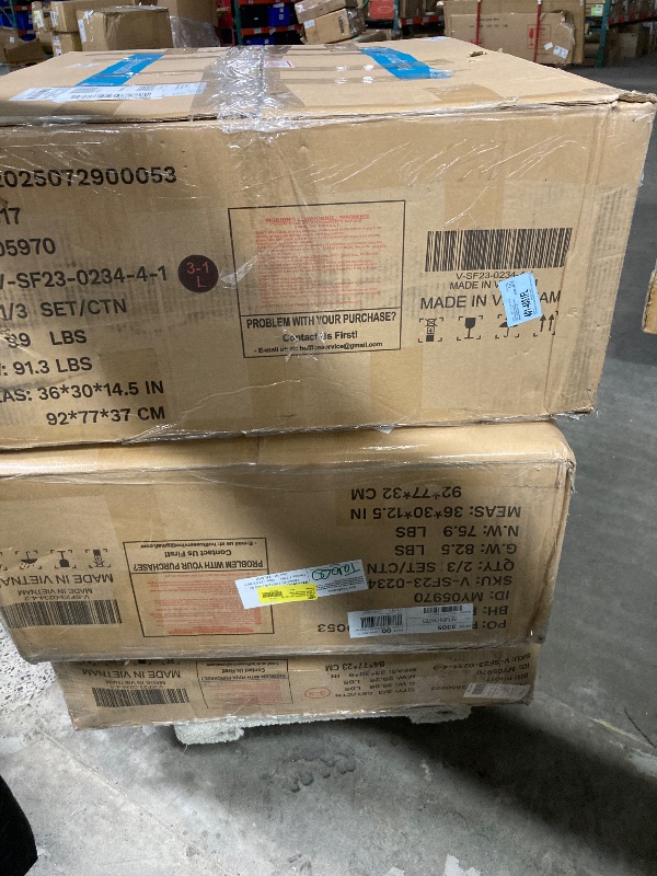 Photo 1 of ***This is a Partial Set*** Sectional Sofa 3-seat L-shaped Sofa with reversible toffee chair Movable Footrest Sofa,Gray