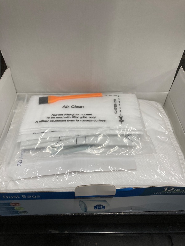 Photo 1 of 12 Pack 3D Dust Bags, Compatible with Miele GN Vacuum Bags, Replacement for Miele Classic C1 Complete C1, C2, C3, S400i S600 S2 S5 S8 Series, with 4 MP Filters, 4 AC Filters