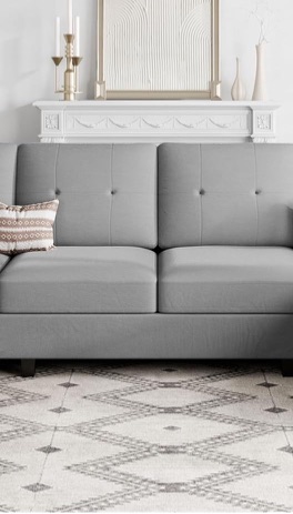 Photo 1 of ***THIS IS PART OF THE SOFA**ONLY 1 BOX OF 2 BOXES IS INCLUDED***Shintenchi modular sofas for living room, light gray color.***THIS IS PART OF THE SOFA**ONLY 1 BOX OF 2 BOXES IS INCLUDED***