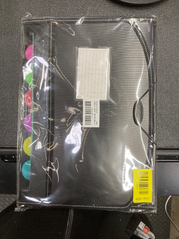 Photo 1 of 12-Pocket-Expanding File-Folder,Accordion-File-Organizer, A4/US Letter Size Paper Receipt Organizer Accordian Filing Folders (Black-C-12 Pockets)