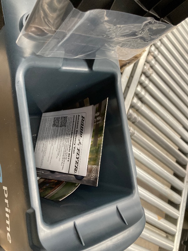 Photo 1 of ***HANDLE IS MISSING***Amazon Delivery Van Ride On Toy for Kids, Blue Toddler Ride on Toy for Ages 2+, Amazon Exclusive   Recommended for ages 2+, maximum weight capacity 50 lbs. Product dimensions: 17.5” Long x 7.45” Wide x 13.35” Tall.***HANDLE IS MISSI