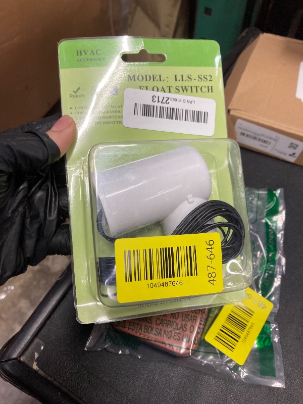 Photo 1 of 1 Pack SS2 Float Switch for Easy Installation, AC Float Switch with 3/4 Inch Adaptor and 6ft Wire, Water Level Accessory for HVAC System with Condensate Overflow Detection