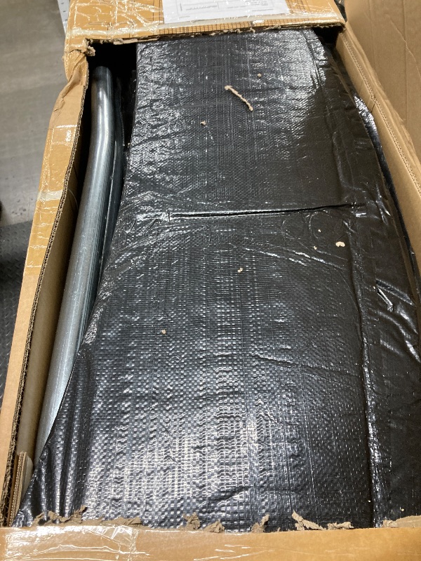 Photo 1 of ***MISSING THE JUMPING MAT***JUMPZYLLA Trampoline Outdoor with Enclosure and Ladder, ASTM, 16 ft, Gray1049489052***MISSING THE JUMPING MAT***