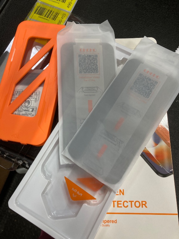 Photo 1 of [1-Second Auto-Install] QHOHQ 3 Pack Privacy Screen Protector for iPhone 17 Pro [6.3 Inch] + 1 Set Camera Lens Protector, 25° Anti Spy Tempered Glass, [12FT Military Grade Shatterproof], Case Friendly