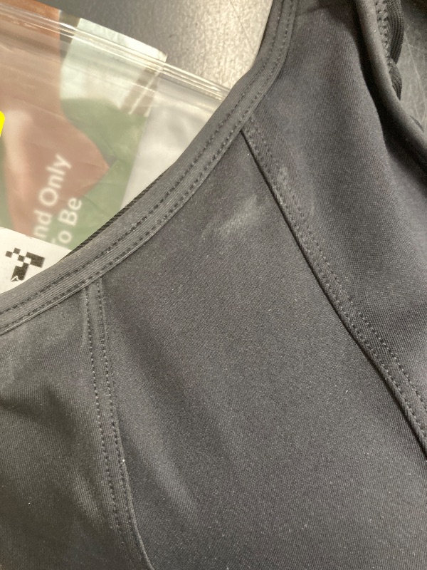 Photo 1 of ***(USED, MINOR DAMAGE -SELLING AS IS)*** Yvette Zip Front Sports Bra - High Impact Sports Bras for Women Plus Size Workout Fitness Running, Black, L Plus