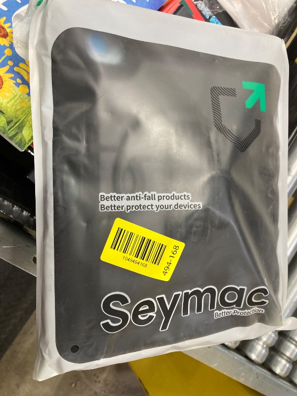 Photo 1 of **STRAP IS MISSING***SEYMAC for iPad Pro 11 Inch Case M5 2025 / M4 2024, Heavy Duty Shockproof Protective Case with Screen Protector, 360° Rotating Stand, Hand/Shoulder Strap and Pen Holder, Black**STRAP IS MISSING***