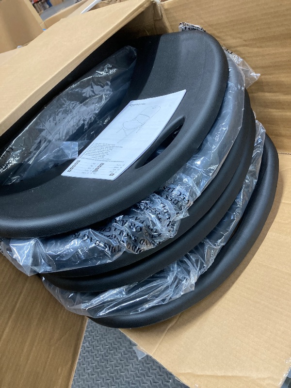 Photo 1 of *Dirty* Amazon Basics Sturdy Foldable Plastic Chair, Portable, 350-Pound Capacity, Black, 6-Pack