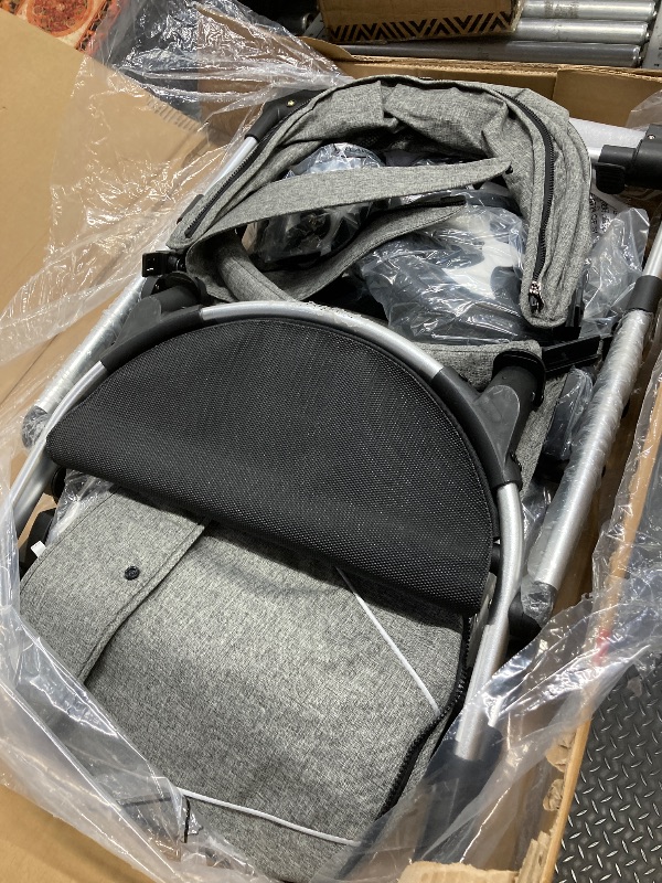 Photo 1 of *Scratches on the sun cover handle* AILEEKISS 3-in-1 Convertible Baby Stroller with Big Seat and Adjustable Canopy, 24 Pound, Dark Grey
