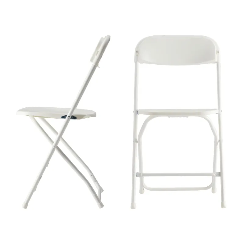 Photo 1 of *Dirty* CONCETTA Plastic Folding Chair Set of 10, 330LB Load Capacity Lightweight for Indoor/Outdoor, White