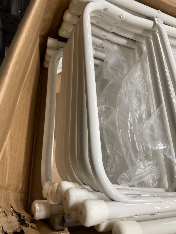 Photo 1 of *Dirty* CONCETTA Plastic Folding Chair Set of 10, 330LB Load Capacity Lightweight for Indoor/Outdoor, White