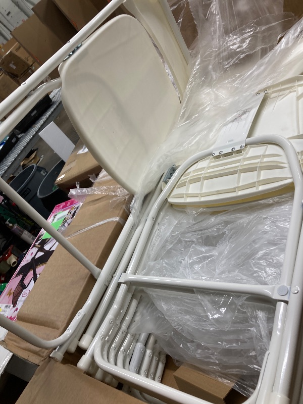 Photo 1 of *Dirty* CONCETTA Plastic Folding Chair Set of 10, 330LB Load Capacity Lightweight for Indoor/Outdoor, White