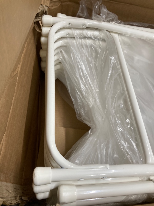 Photo 1 of *Feet scuffed* CONCETTA Plastic Folding Chair Set of 10, 330LB Load Capacity Lightweight for Indoor/Outdoor, White
