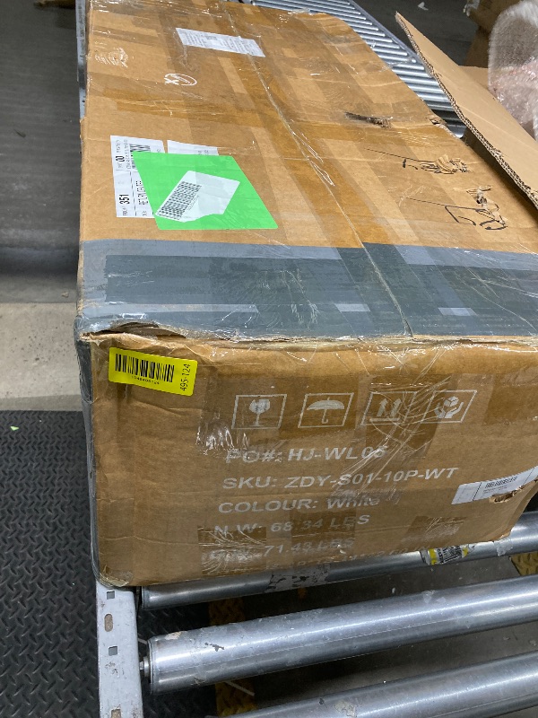 Photo 1 of *Feet scuffed* CONCETTA Plastic Folding Chair Set of 10, 330LB Load Capacity Lightweight for Indoor/Outdoor, White
