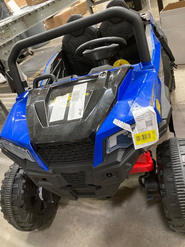 Photo 1 of *Pieces missing?/Driver mirror* Funtok Jeep Car, Outside Toy, Blue