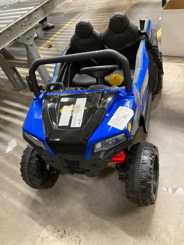 Photo 1 of *Pieces missing?/Driver mirror* Funtok Jeep Car, Outside Toy, Blue