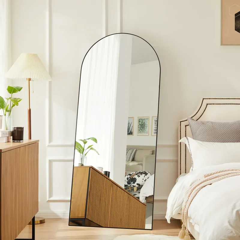 Photo 1 of *Scratch(es) on the Back stand* CONCETTA 71"x26" Arched Full Length Mirror, Full Body Standing Mirror Floor Mirrors, Black