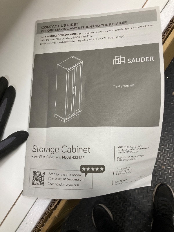 Photo 1 of *Pieces chipped/Cracked* Sauder HomePlus Storage Cabinet/ Pantry cabinets, Soft White finish