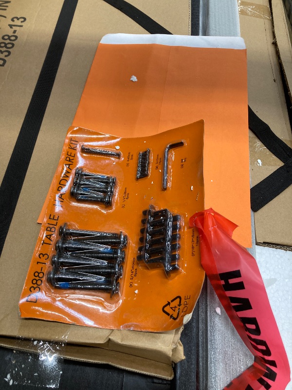 Photo 1 of *Damaged corner to table* Signature Design by Ashley Caitbrook Rustic Counter Height Dining Table with Storage, Dark Gray