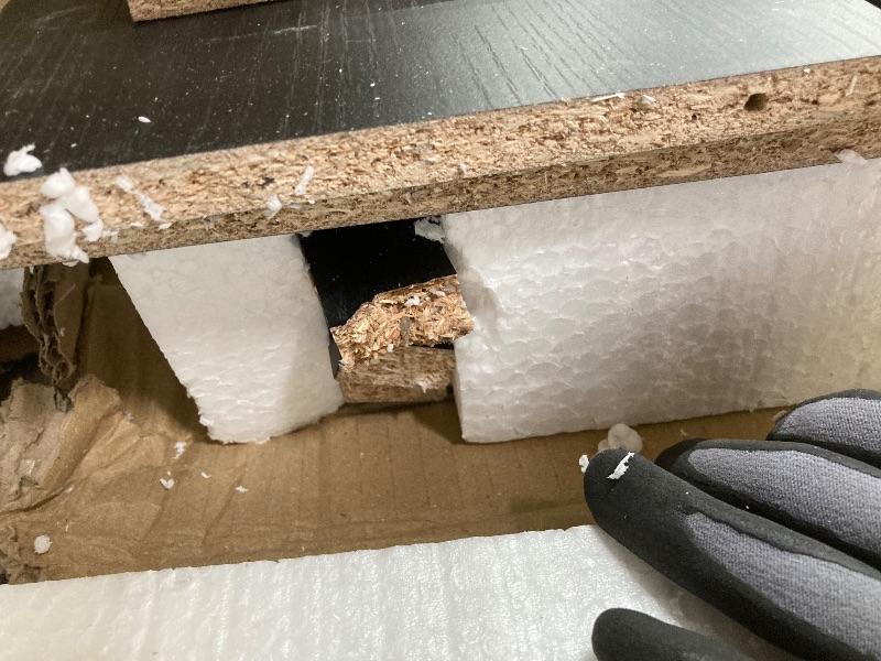 Photo 1 of *PARTS ONLY*/SELLING AS IS* *Pieces broken/Unsure if fireplace works?* Furinno Jensen Corner TV Stand with Fireplace for TV up to 55 Inches, Americano