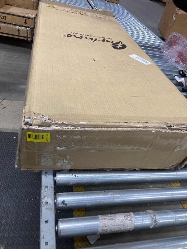 Photo 1 of *PARTS ONLY*/SELLING AS IS* *Pieces broken/Unsure if fireplace works?* Furinno Jensen Corner TV Stand with Fireplace for TV up to 55 Inches, Americano