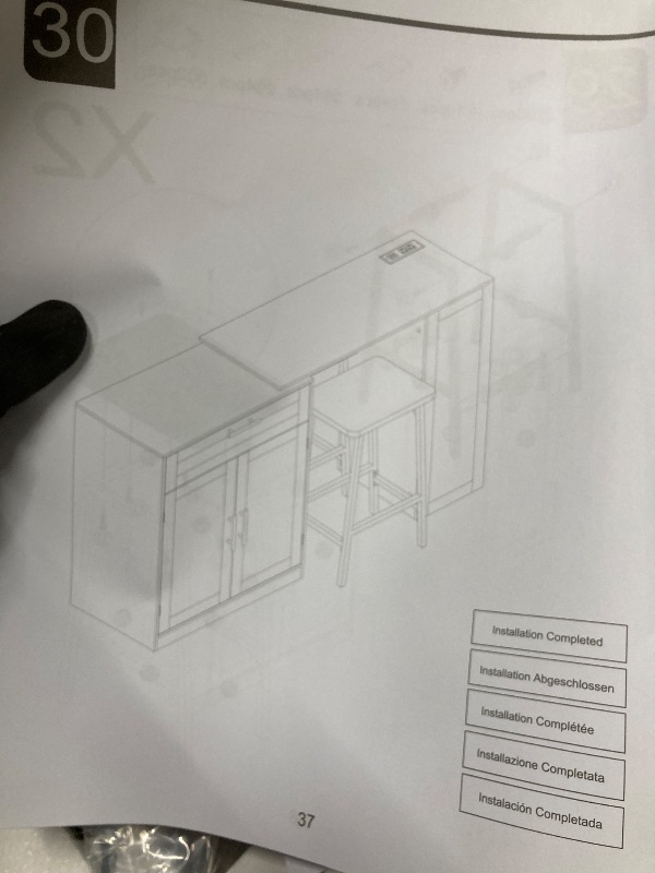 Photo 1 of *HEAVY* YITAHOME 67 inch Kitchen Island with Seating & Extendable Dining Table, Mobile Storage Islands with 2 Chairs, Rolling Expandable Island with Power Outlet, 3-Tier Spice Rack, L-Shaped Cart (White)