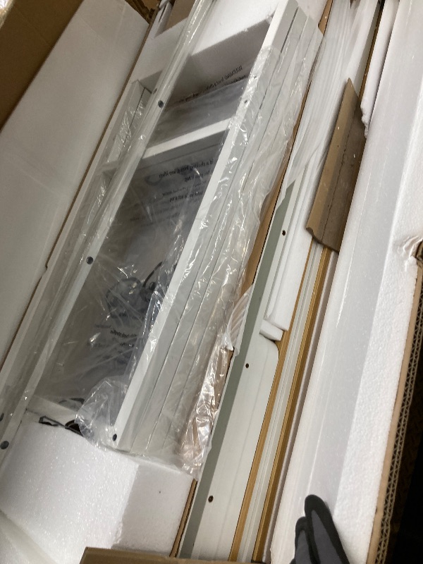 Photo 1 of *HEAVY* YITAHOME 67 inch Kitchen Island with Seating & Extendable Dining Table, Mobile Storage Islands with 2 Chairs, Rolling Expandable Island with Power Outlet, 3-Tier Spice Rack, L-Shaped Cart (White)