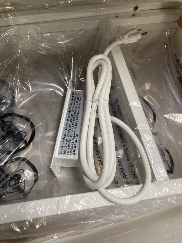 Photo 1 of *HEAVY* YITAHOME 67 inch Kitchen Island with Seating & Extendable Dining Table, Mobile Storage Islands with 2 Chairs, Rolling Expandable Island with Power Outlet, 3-Tier Spice Rack, L-Shaped Cart (White)