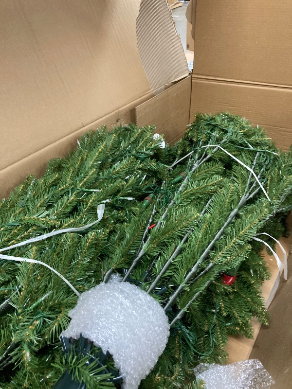 Photo 1 of *HEAVY* National Tree Company 10 ft Pre-Lit Dunhill Fir Artificial Christmas Tree, 1,200 LED Lights, 5,090 Tips, PowerConnect, Foot Pedal, 10 Light Functions, Includes Stand, Green